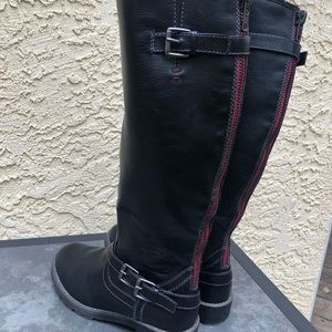 s.Oliver Black Tall Boots Sz 37 UK/ 7 US